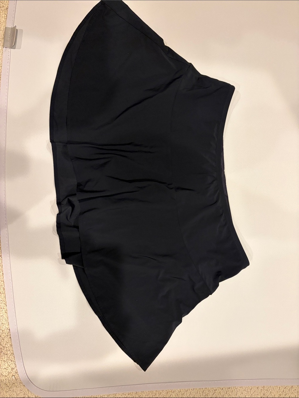 Lands' End Black Swim Skirt Athletic Skort 16W new without tags